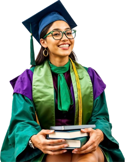 College student using essay help platform for academic writing.